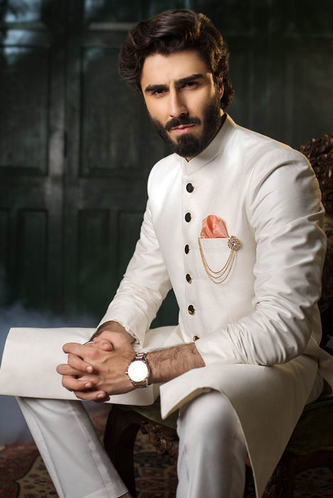 Ivory white sherwani