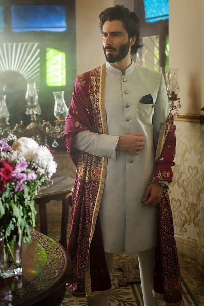 Picture of Sky blue sherwani