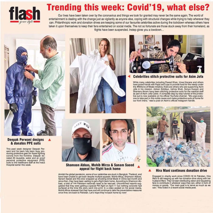 Picture of Deepak Perwani doing his part for the community by producing the PPE suits and donating it to Hospitals. Let’s fight this together!  #StayHomeSaveLives #Covid_19 #DeepakPerwaniofficial #PPE #Karachi