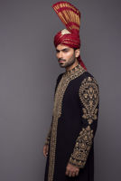 Picture of Embroidered black sherwani