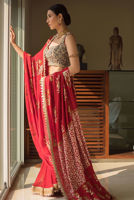 Picture of Red gharara saree (SRE121)
